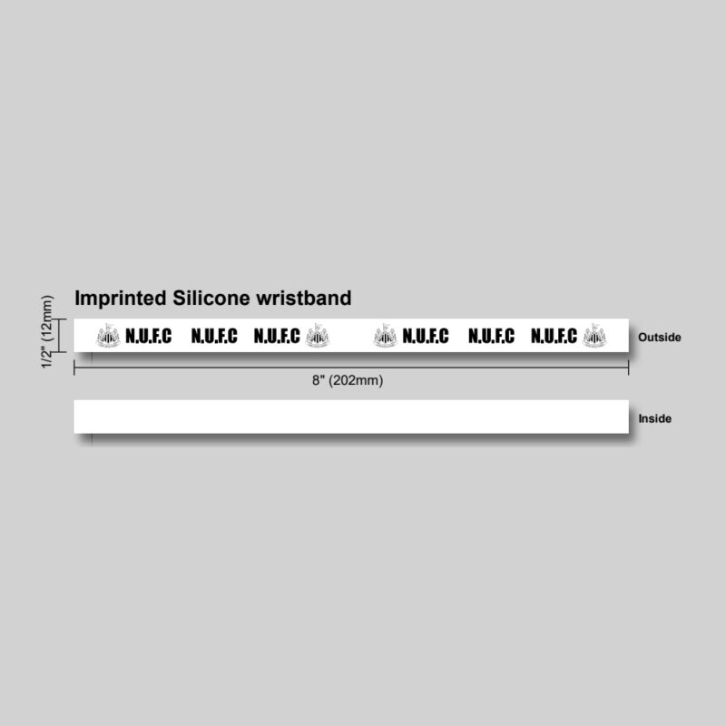 Newcastle United Wristband – White NUFC band - spec